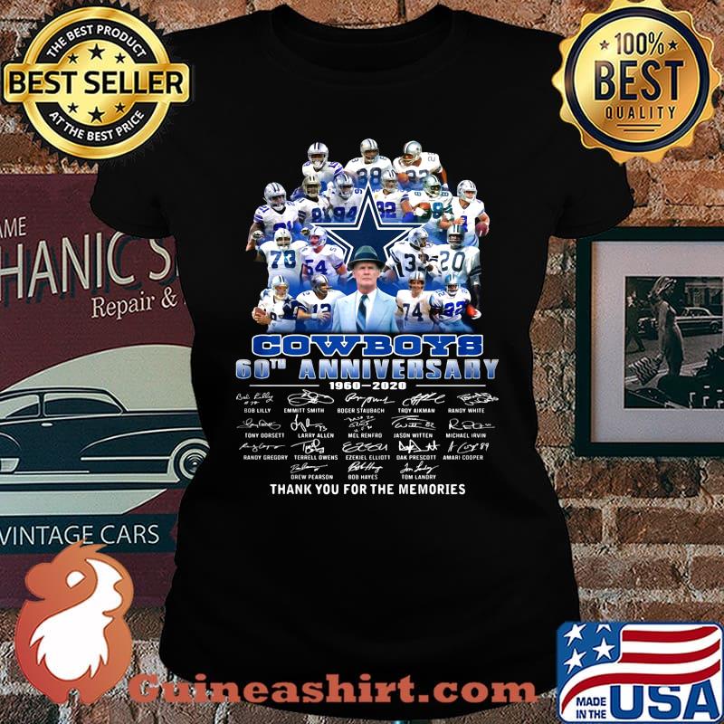 Dallas cowboys football team 60th anniversary 1960 2020 thank you for the memories signatures s Laides