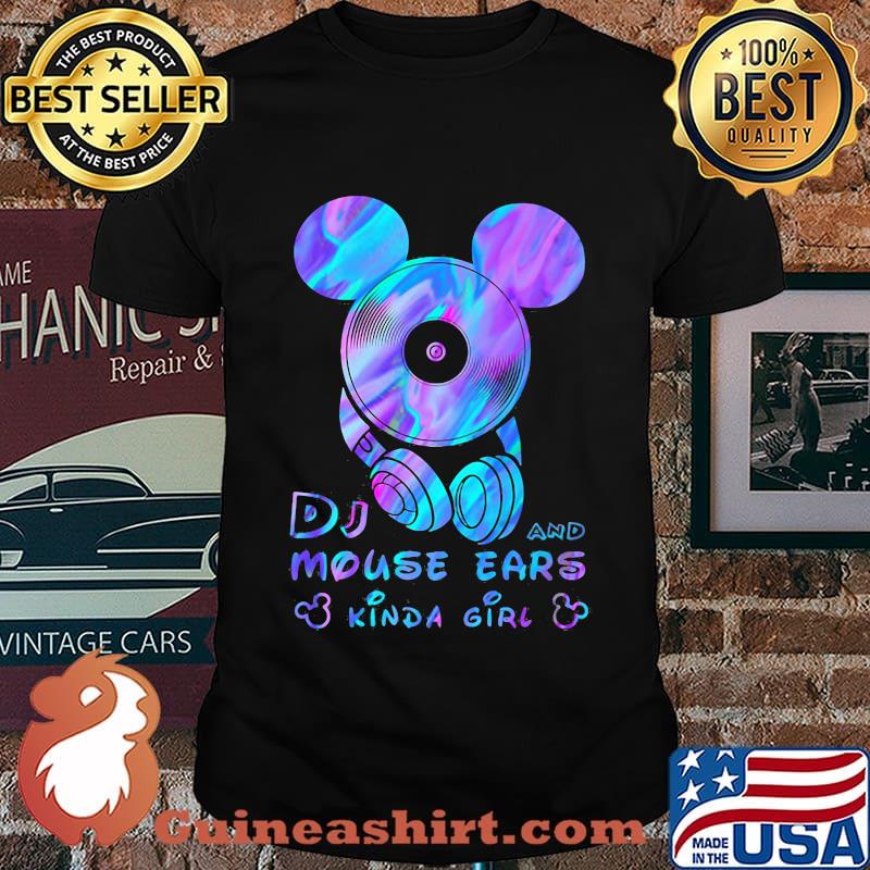Dj and mouse ears kind girl shirt