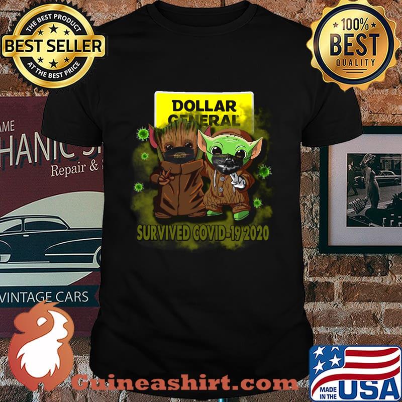 Dollar general baby groot and baby yoda survived covid-19 2020 shirt