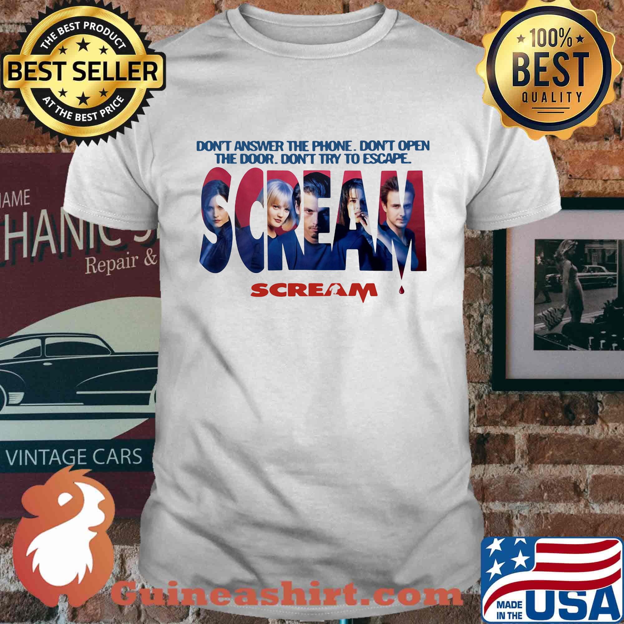 Don't answer the phone don't open the door Scream shirt