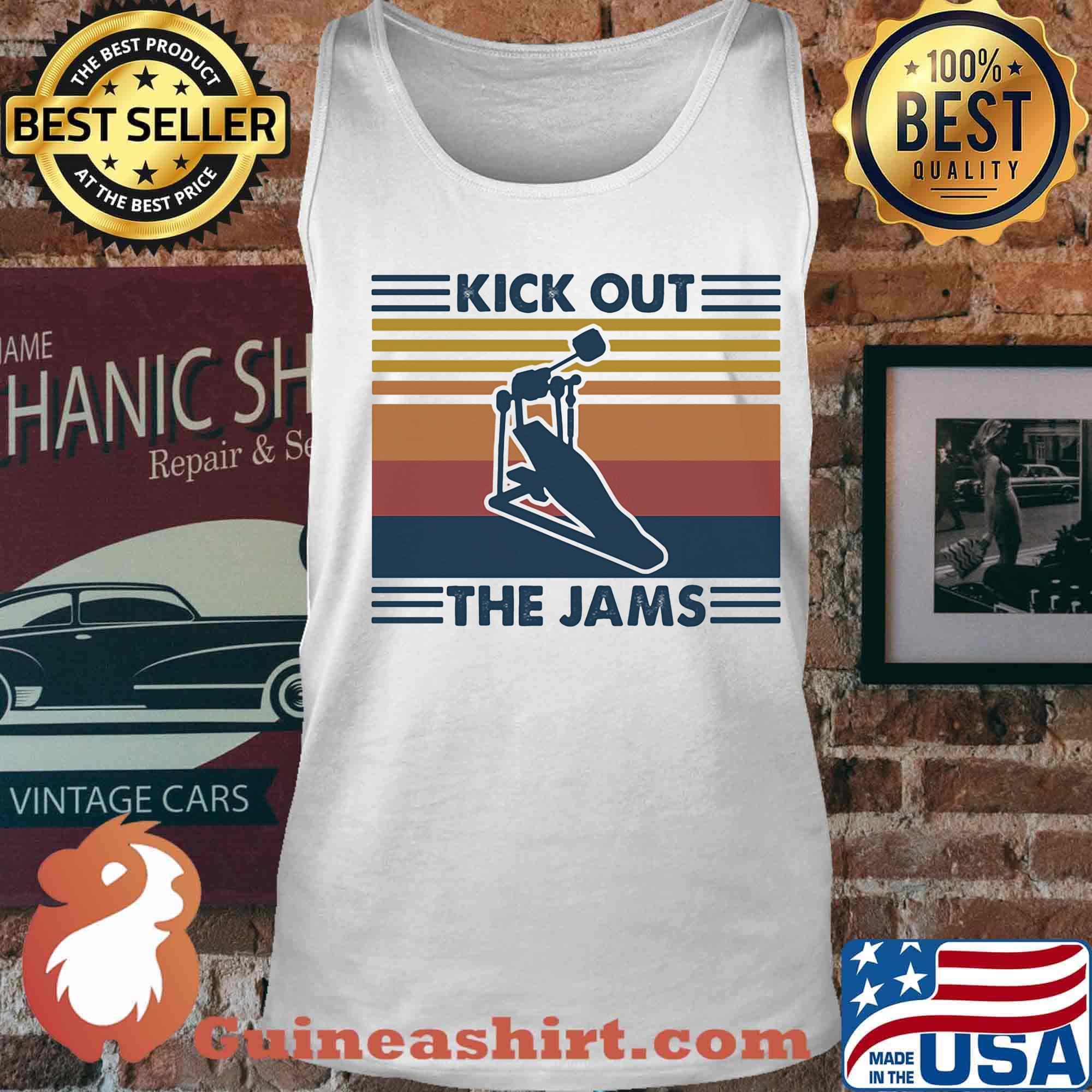 Drums kick out the jams vintage retro s Tank top