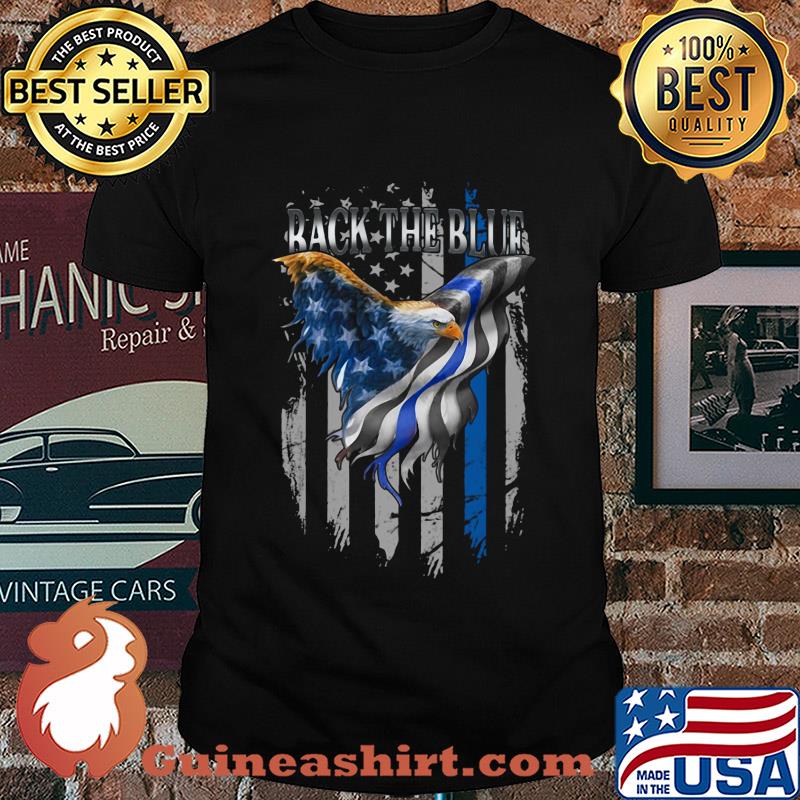Eagles back the blue american flag independence day shirt