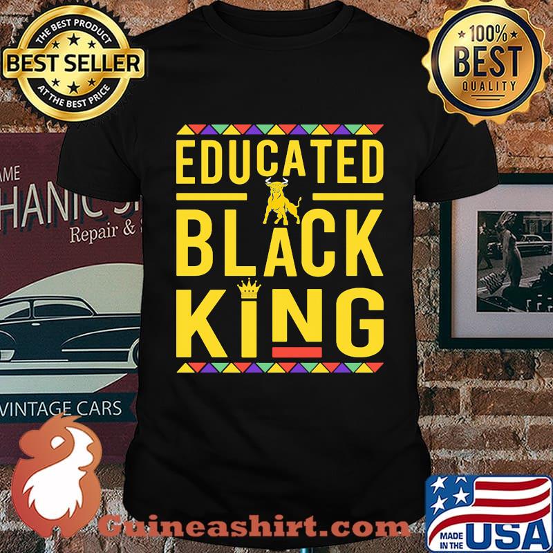Educated black king johnson c smith university pennant shirt