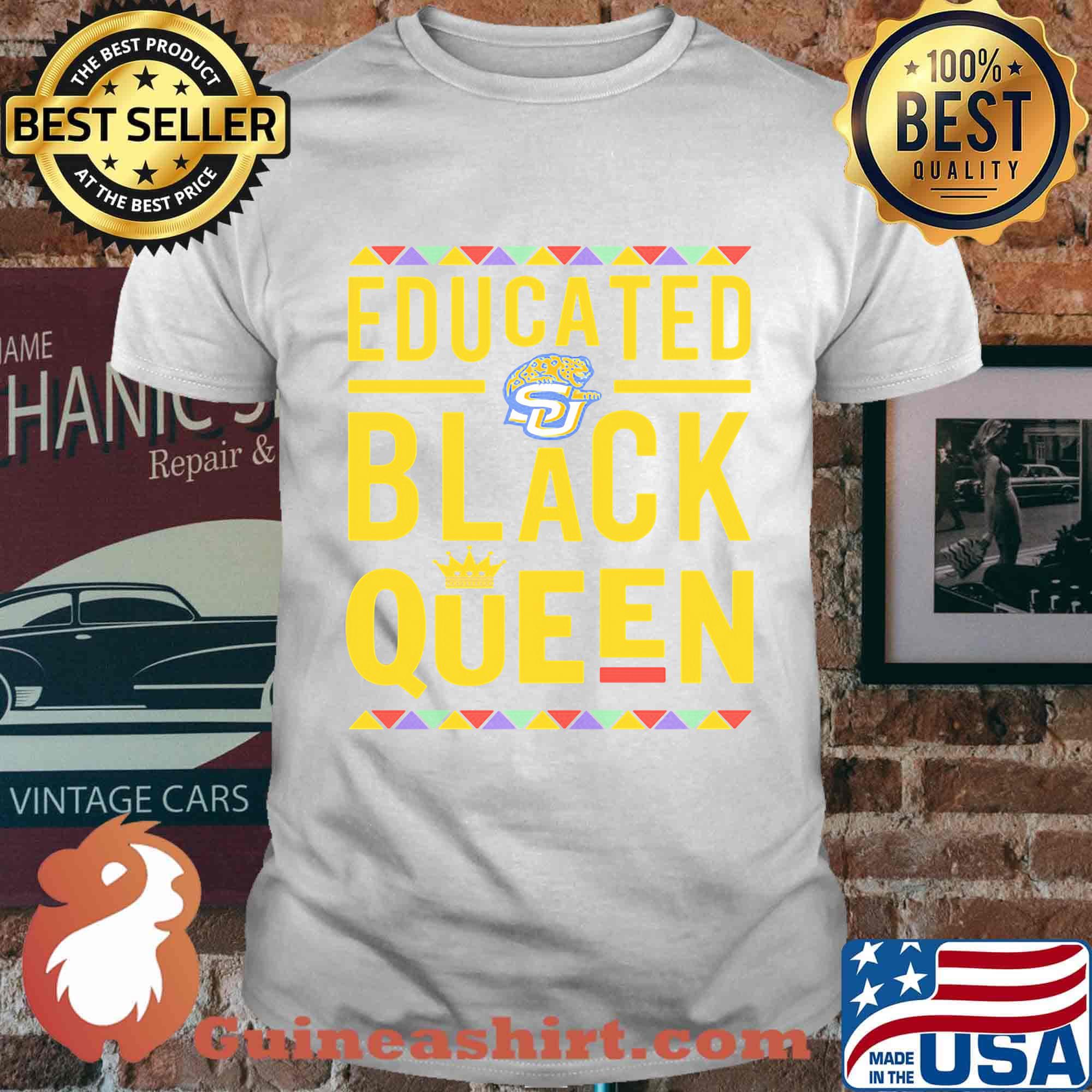 Educated black queen savannah state university shirt