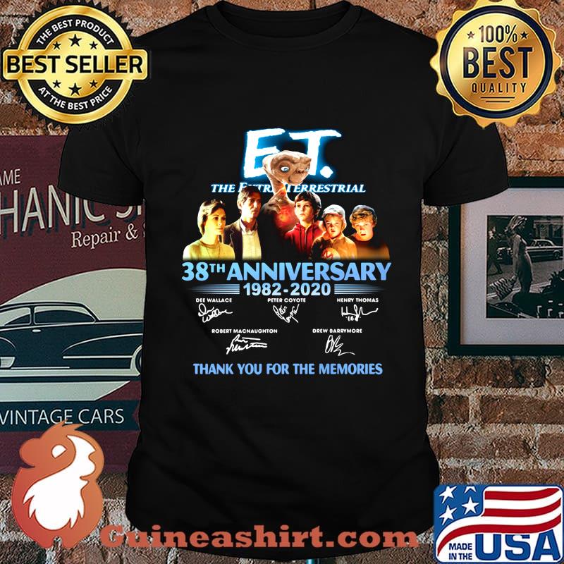Et the extraterrestrial 38th anniversary 1982 2020 thank you for the memories signatures shirt