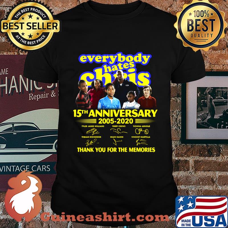 Everybody hates chris 15th anniversary 2005 2020 thank you for the memories signatures shirt