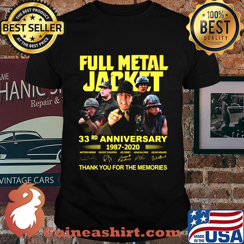 Full metal jacket 33rd anniversary 1987 2020 thank you for the memories signatures shirt