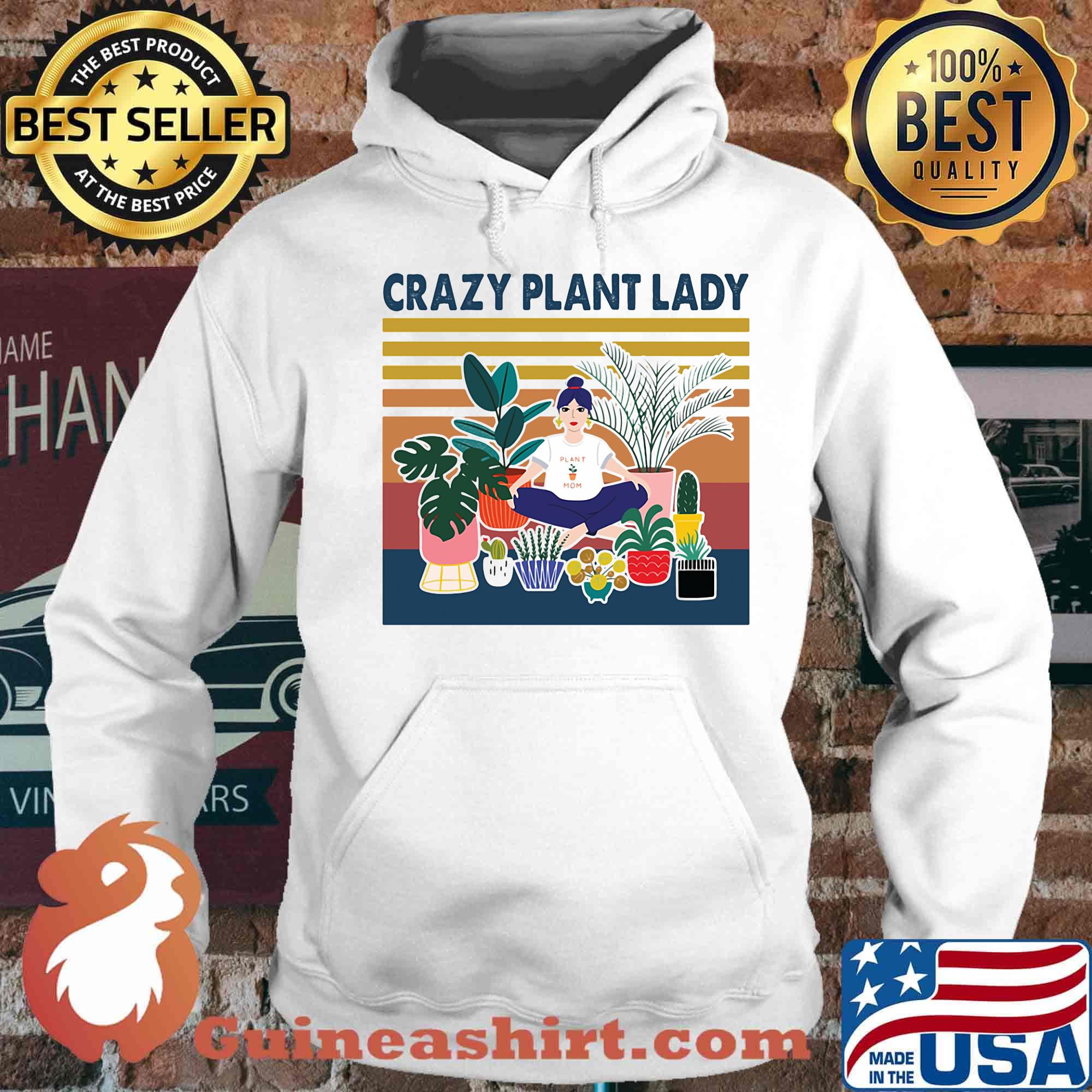 Garden crazy plant lady vintage retro s Hoodie