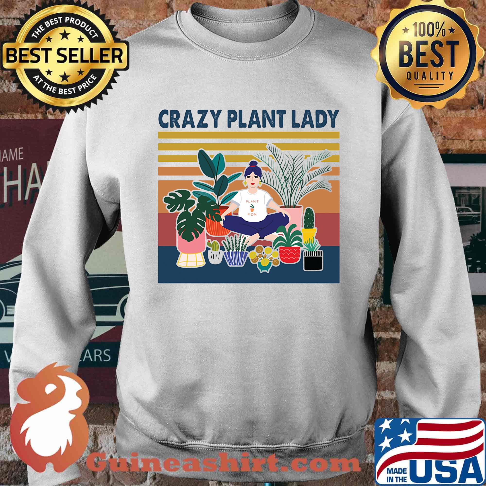 Garden crazy plant lady vintage retro s Sweater