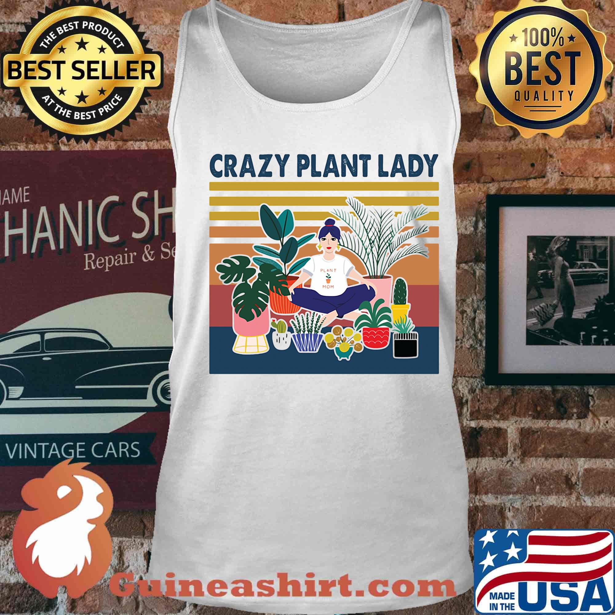Garden crazy plant lady vintage retro s Tank top
