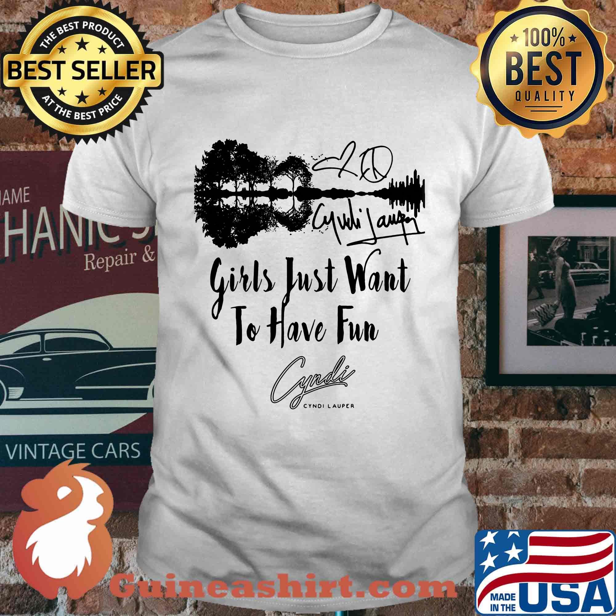 Girls just want to have fun cyndi lauper signature shirt