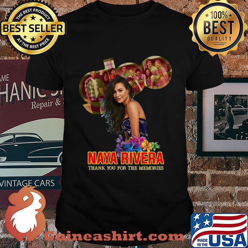 Glee naya rivera thank you for the memories flowers shirt