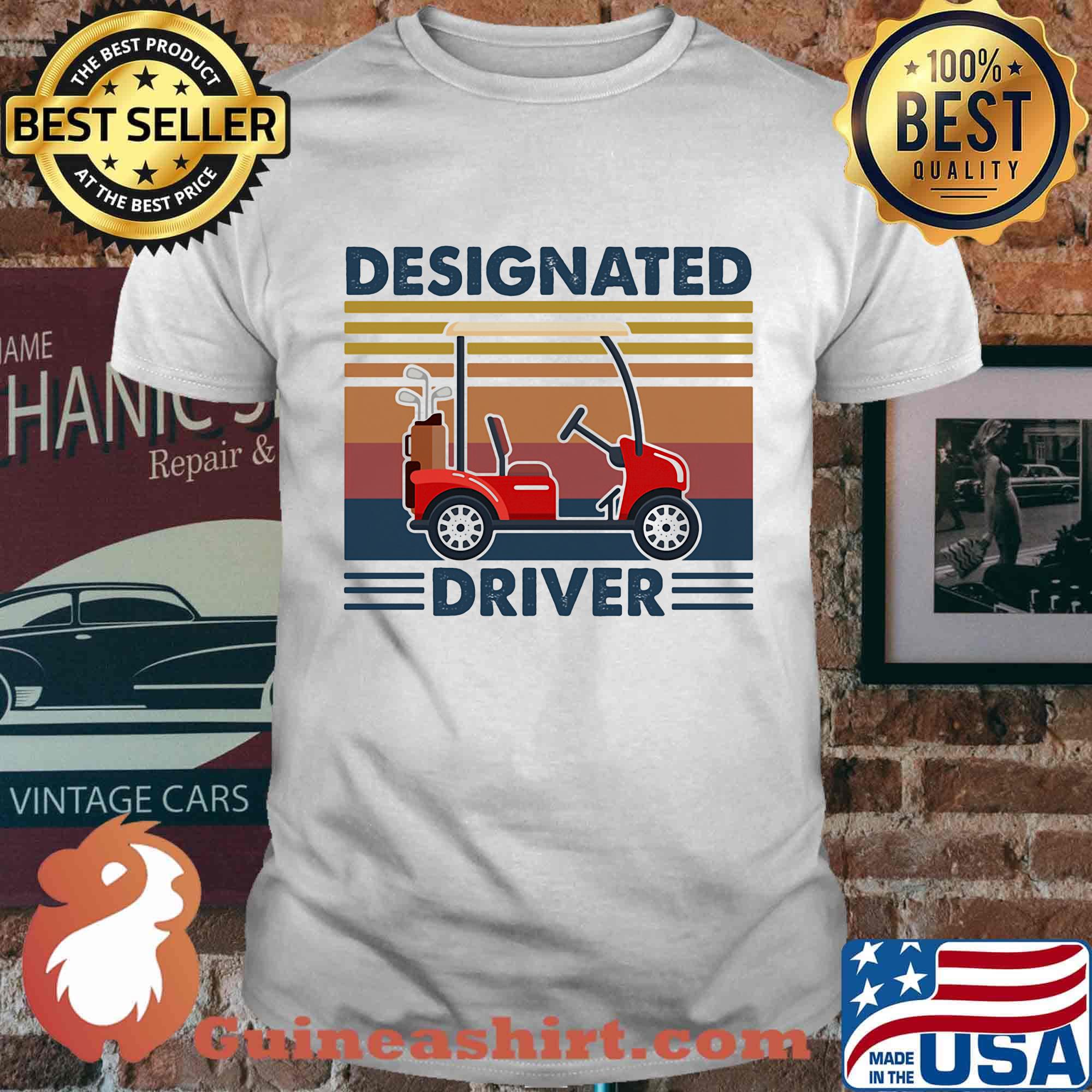 Golf designated driver vintage retro shirt