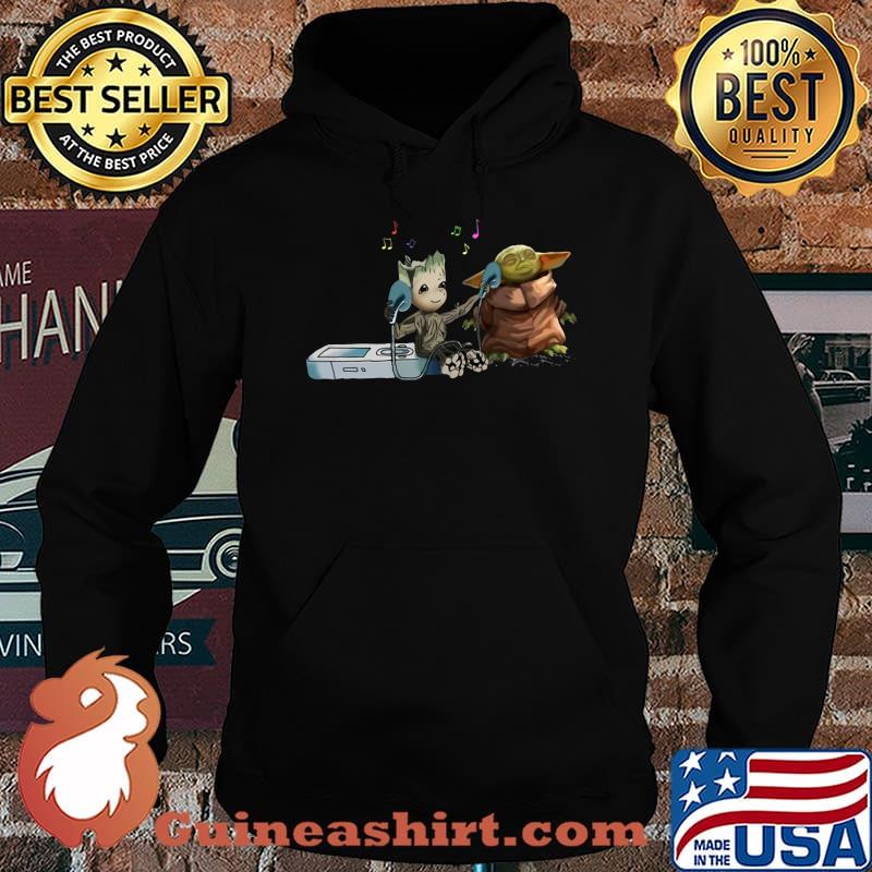 Groot and Baby Yoda listen music s Hoodie