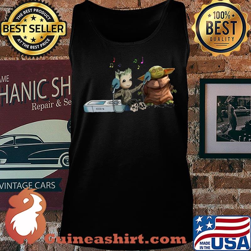 Groot and Baby Yoda listen music s Tank top