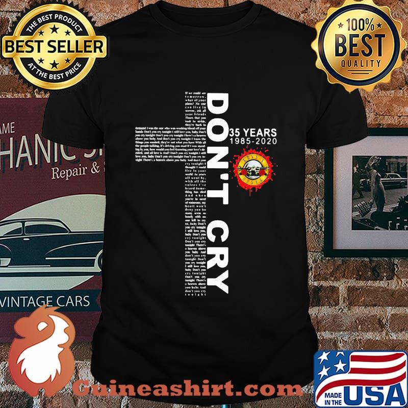 Guns n' roses don't cry 35 years 1985 2020 jesus shirt