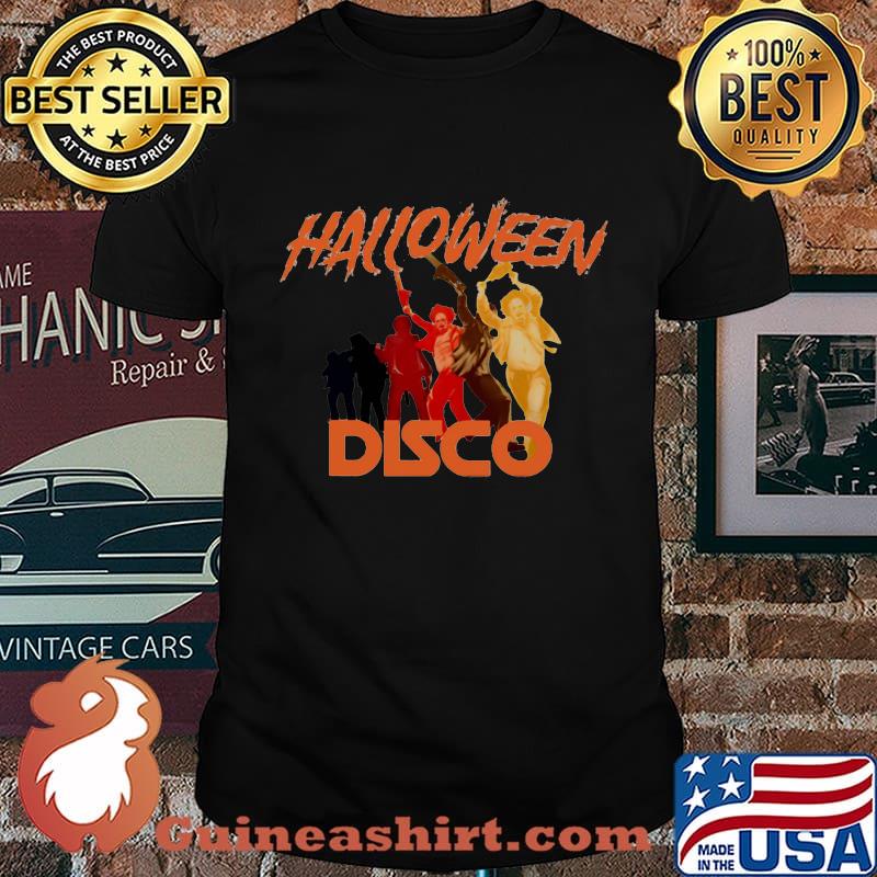 Halloween horror characters disco shirt