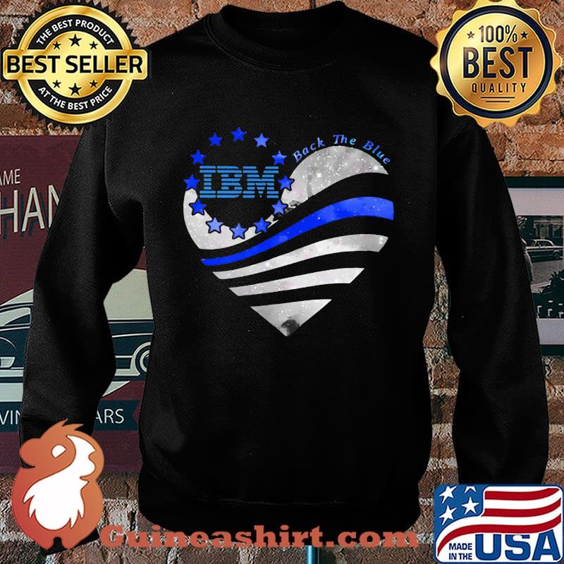 Heart ibm logo back the blue american flag happy independence day s Sweater