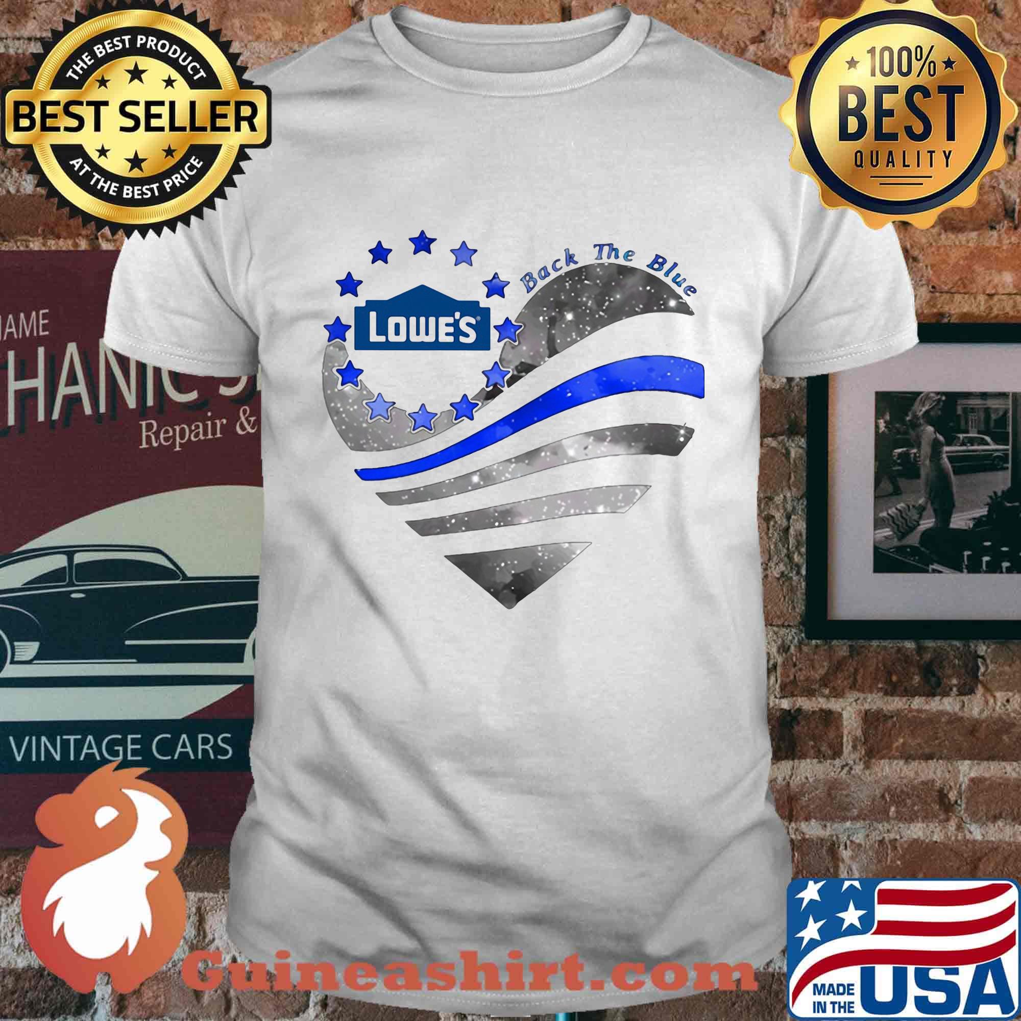 Heart lowe's logo american flag happy independence day shirt