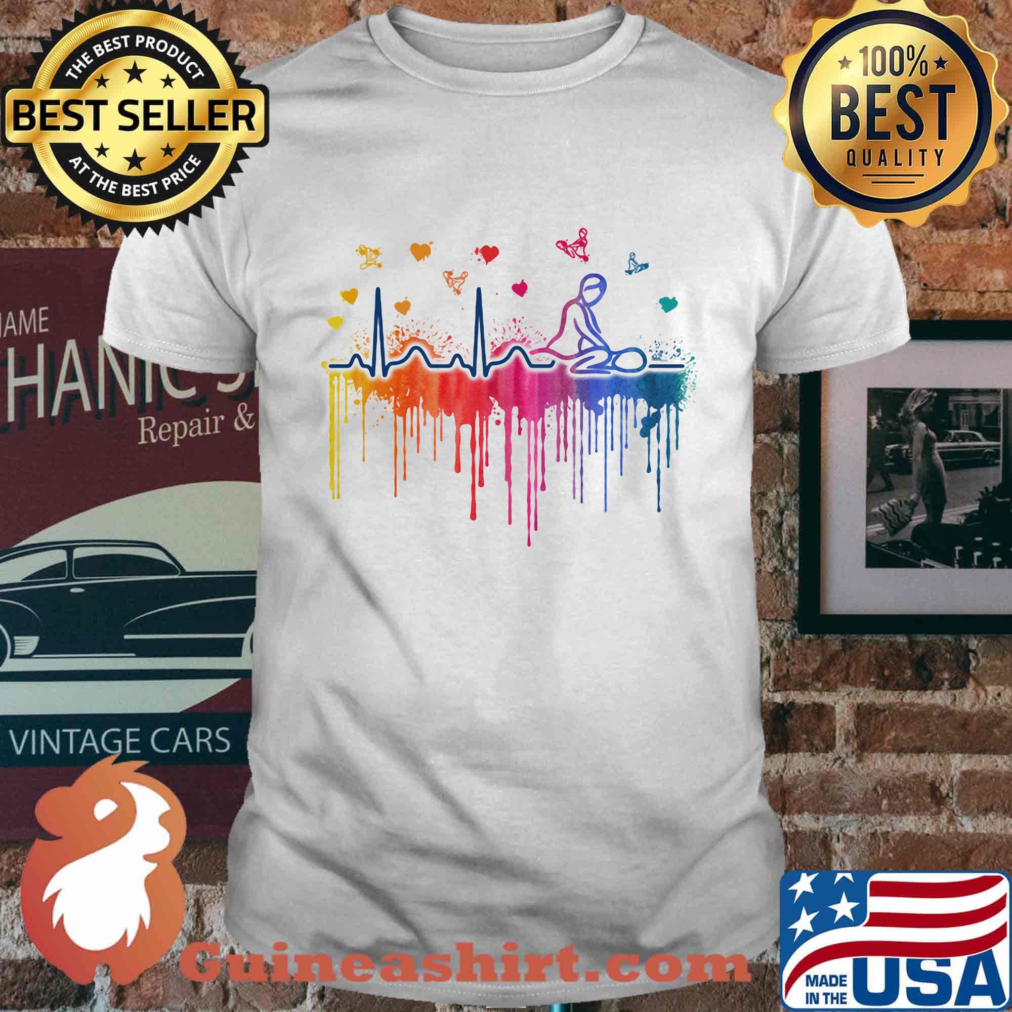 Heartbeat Purple Massage Laugh Color Vintage Retro Shirt