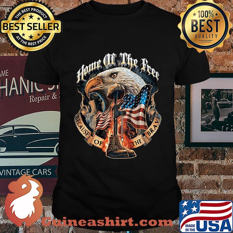 Home Of The Free Eagle American Flag Independence Day Shoes Gun Shirt