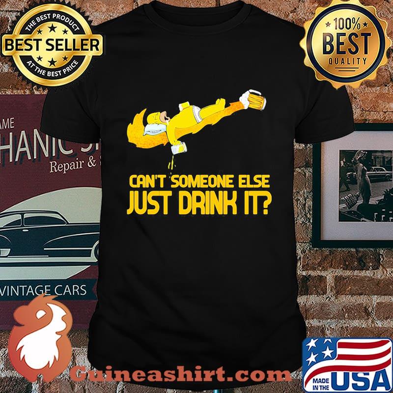 Homer simpson nike can't someone else just drink it shirt