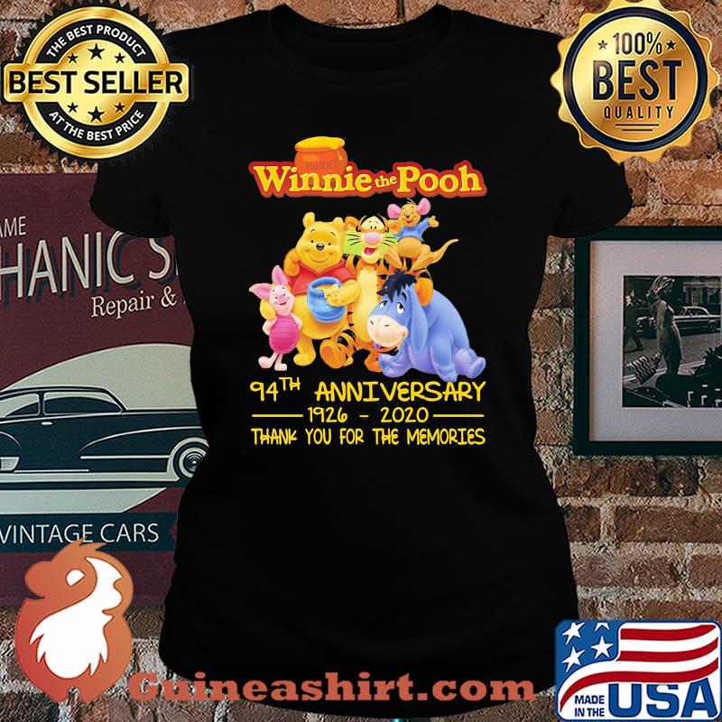 Hunny winnie the pooh 94th anniversary 1926 2020 thank you for the memories s Laides tee