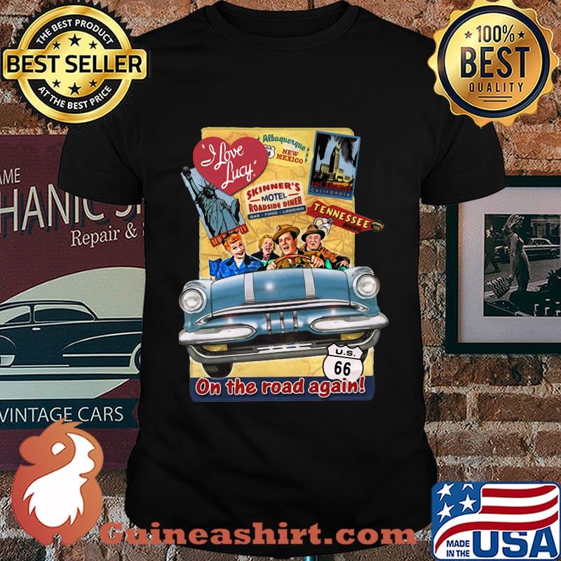 I Love lucy skinner's motel roadside diner tennessee on the road again shirt
