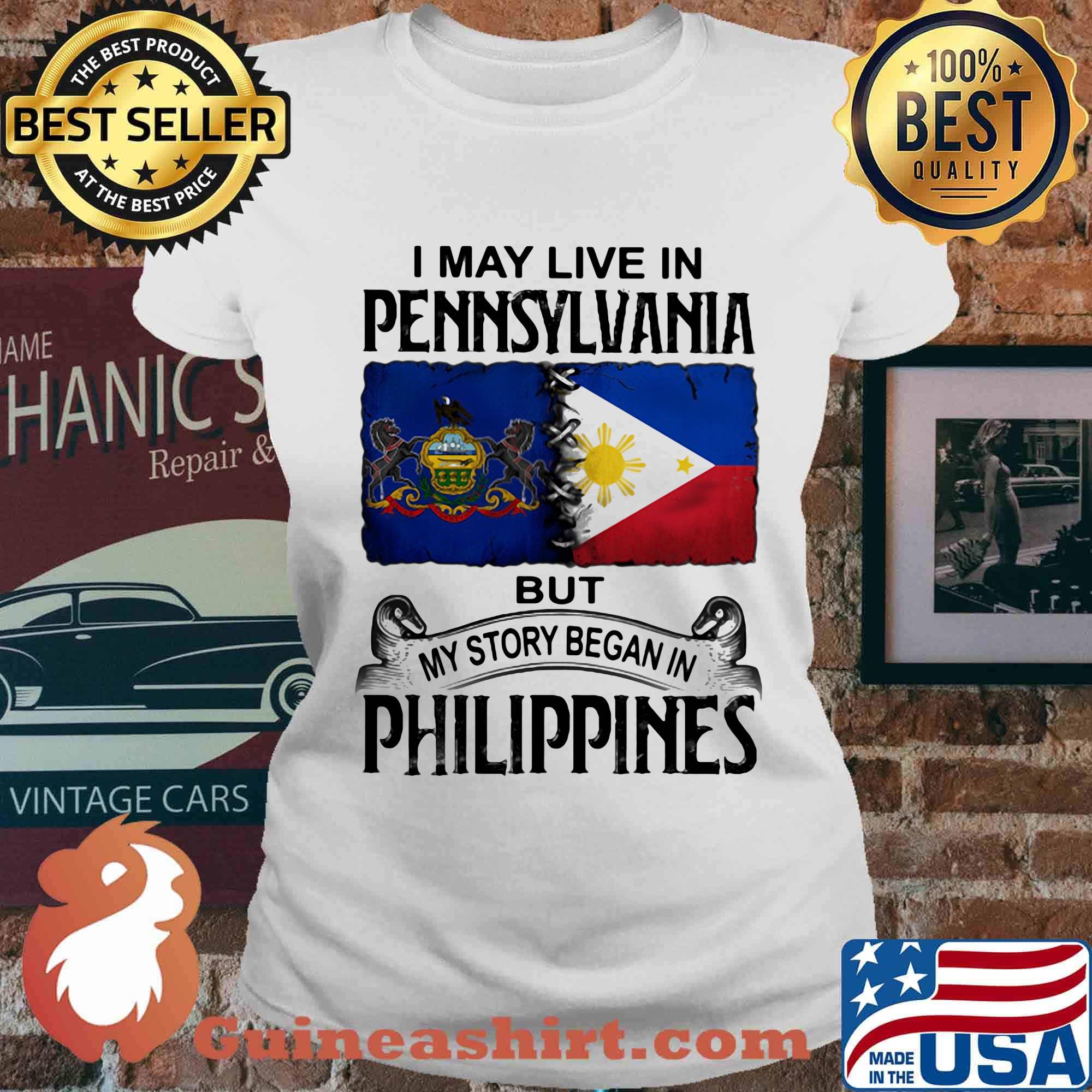 I may live in pennsylvania but my story began in philippines s Ladies tee