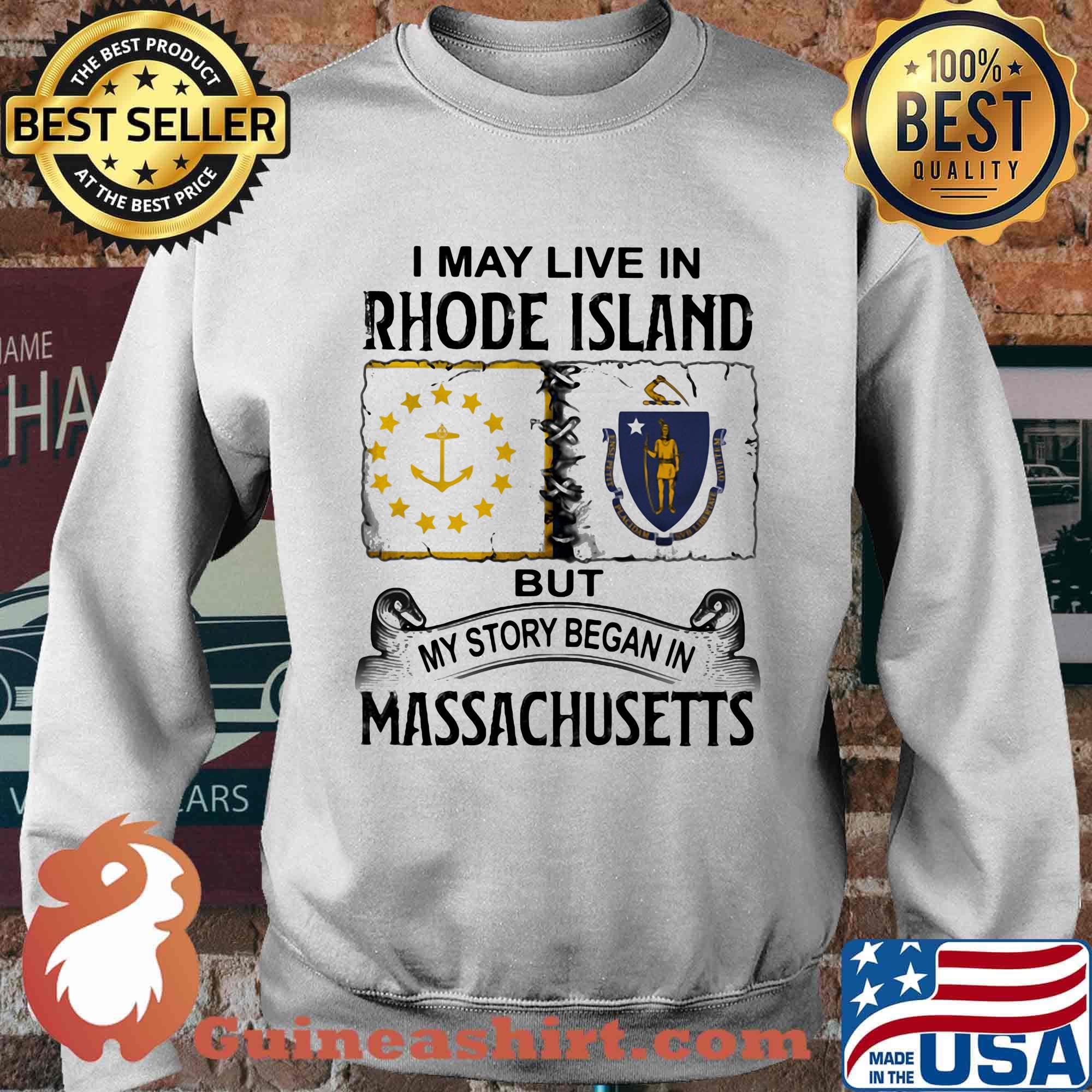 I may live in rhode island but my story began in massachusetts s Sweater