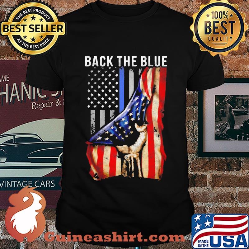 Independence day flag american back the blue shirt