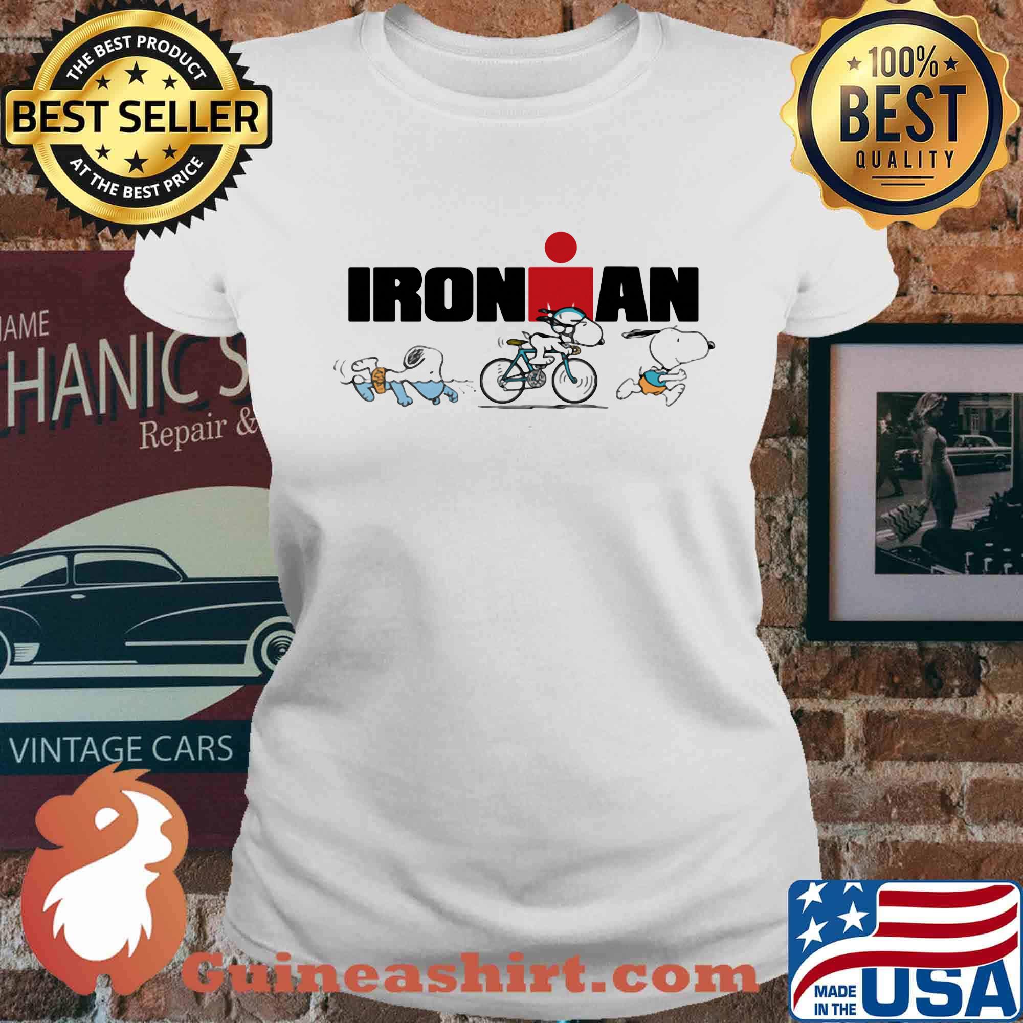 Ironman snoopy activities sports s Ladies tee