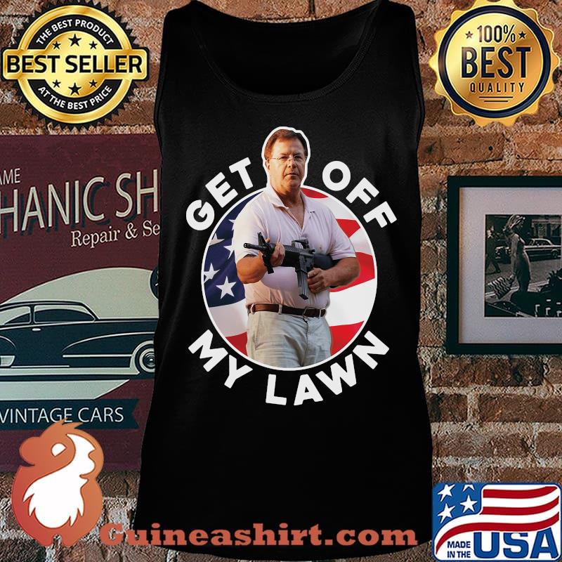 John Burns guns get off my lawn American flag s Tank top