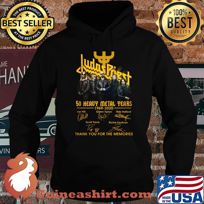 Judas priest 50 heavy metal years 1969 2020 thank you for the memories signatures s Hoodie