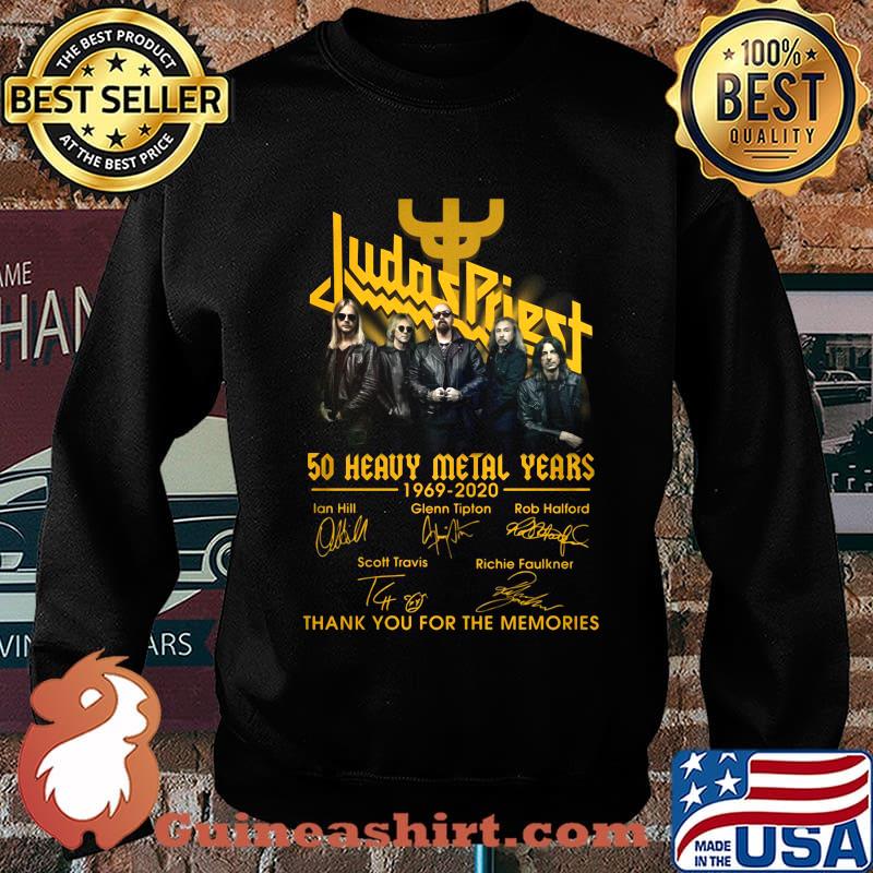 Judas priest 50 heavy metal years 1969 2020 thank you for the memories signatures s Sweater