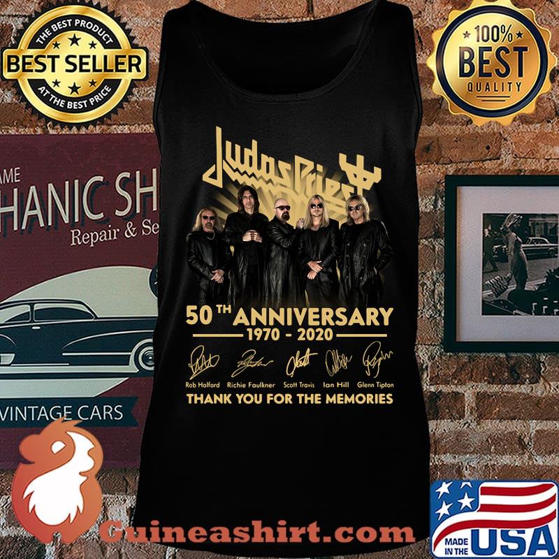 Judas priest 50th anniversary 1970 2020 thank you for the memories signatures s Tank top