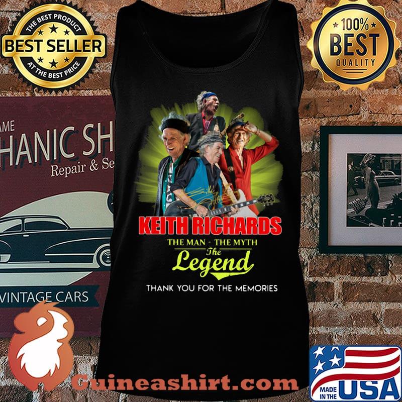 Keith richards the man the myth the legend thank you for the memories signature s Tank top