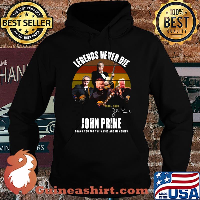 Legends never die john prine thank you for the music and memories signature vintage retro s Hoodie