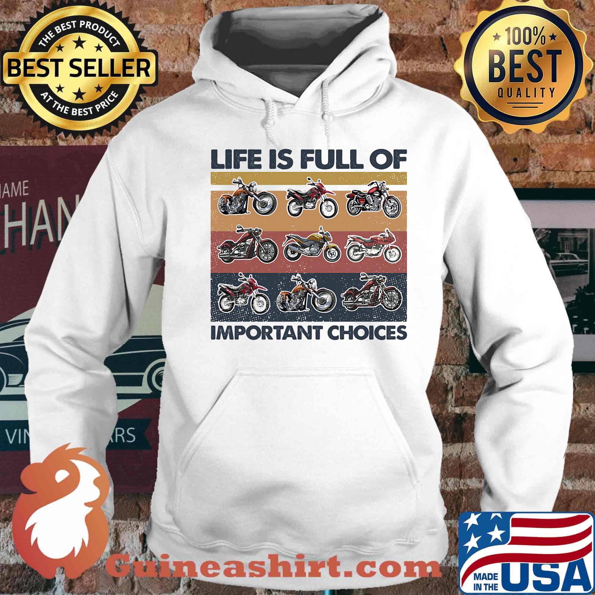 Life is full of important choices motocross s Hoodie