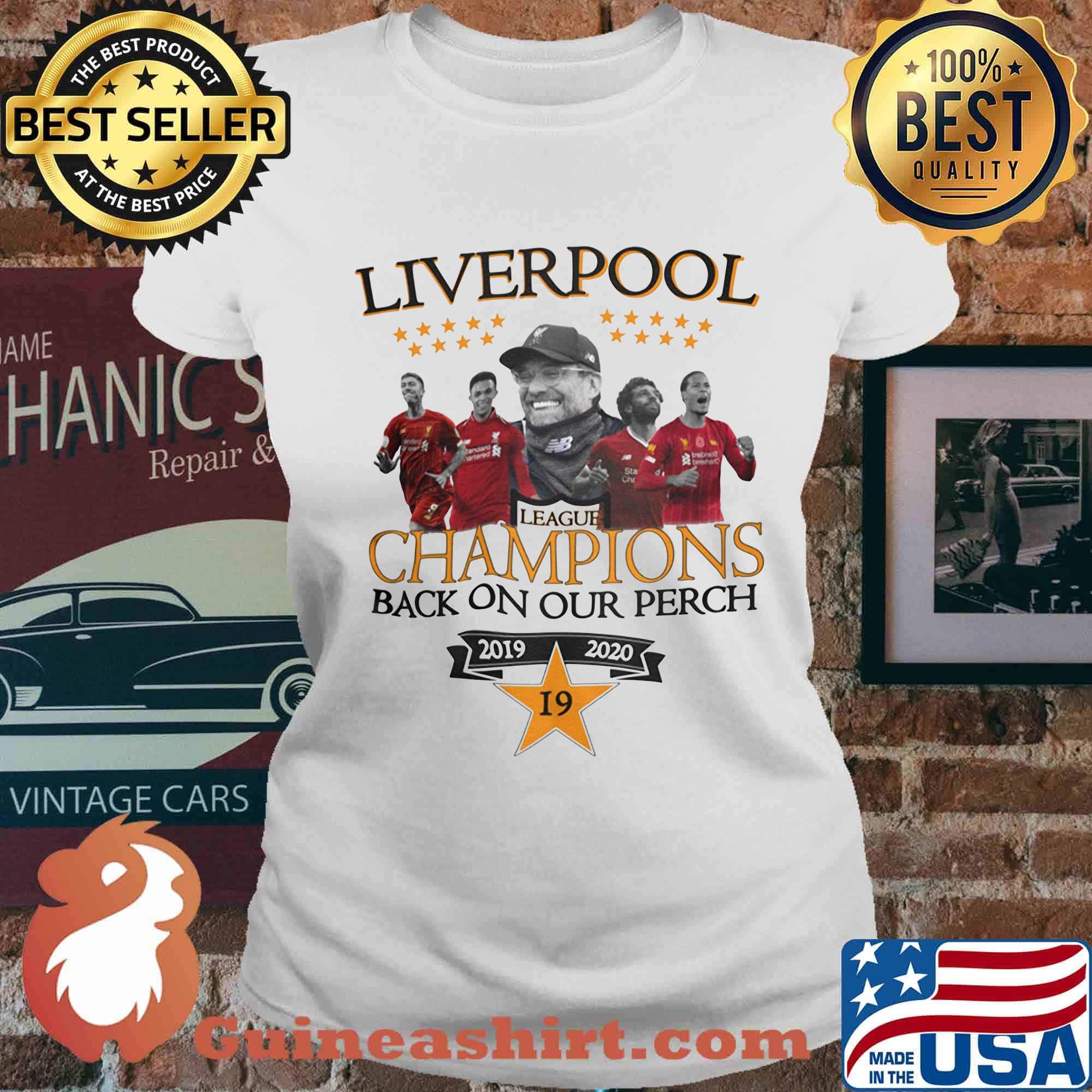 Liverpool football club league champions back on our perch 2019 2020 star 19 s Ladies tee