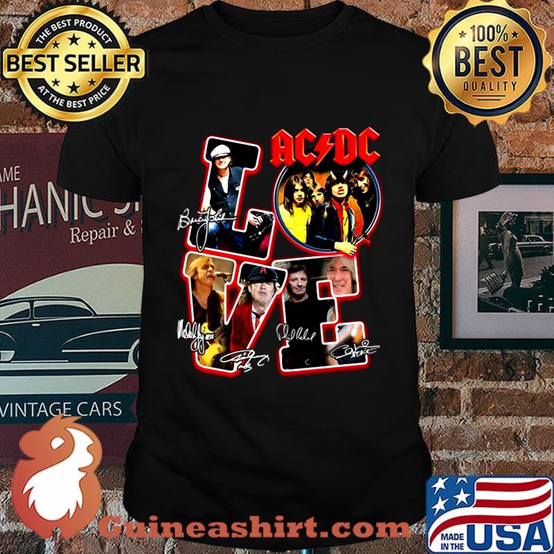 Love AC DC signature shirt