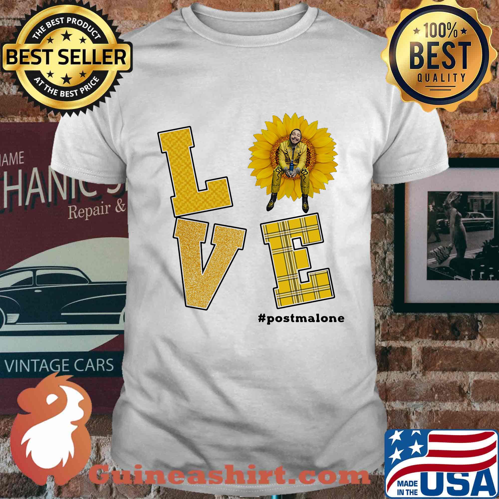 Love post malone sunflower shirt