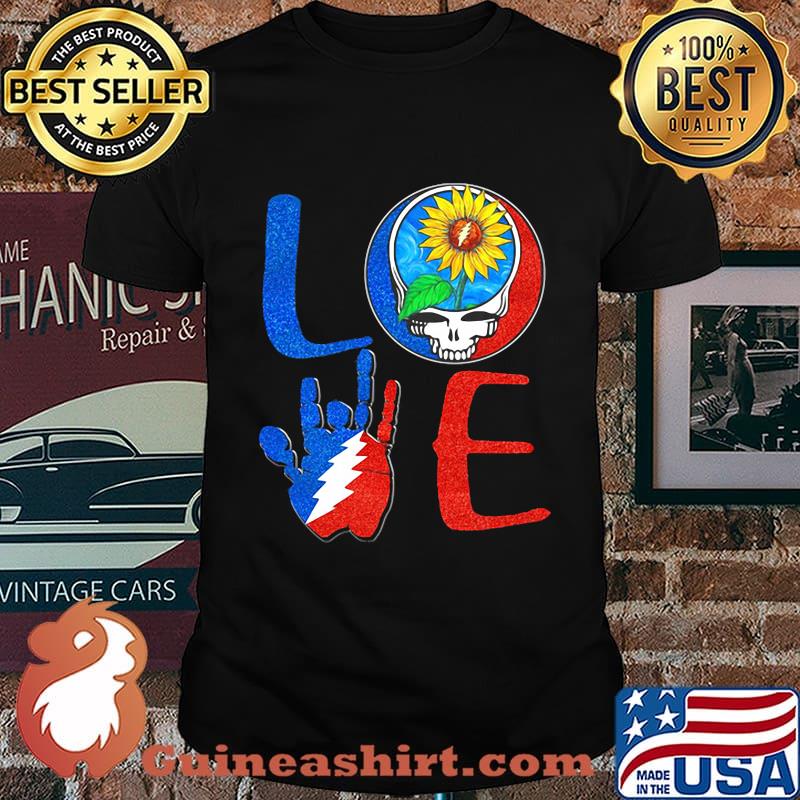 Love sunflower grateful dead diamond shirt