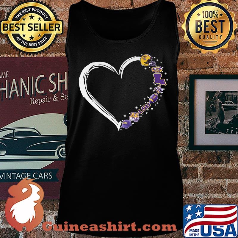 Lsu tigers football team logo heart s Tank top