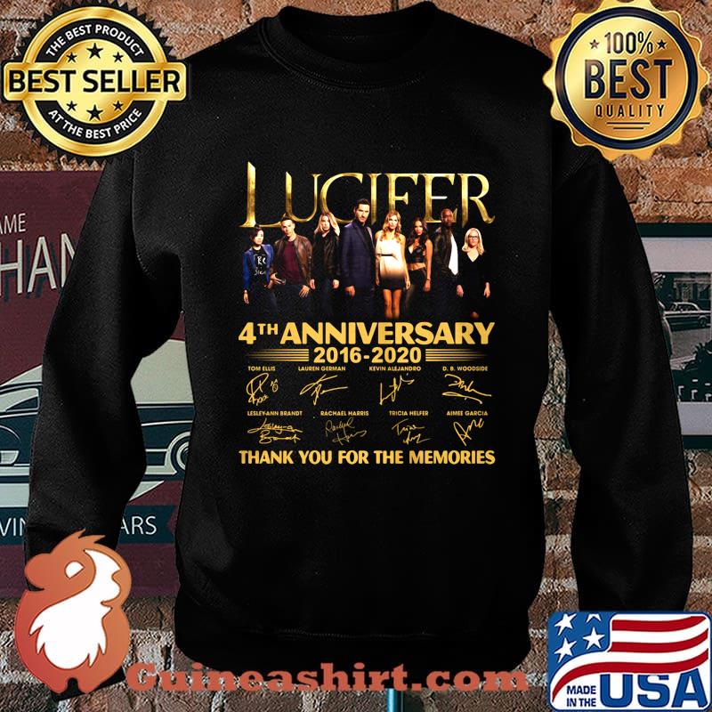 Lucifer 4th anniversary 2016 2020 thank you for the memories signatures s Sweater