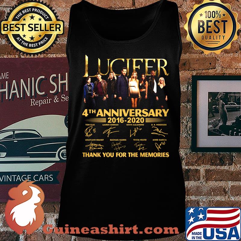 Lucifer 4th anniversary 2016 2020 thank you for the memories signatures s Tank top