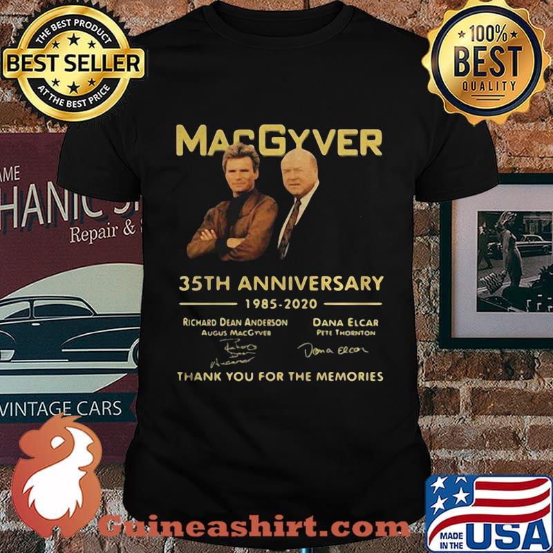 Macgyver movie 35th anniversary 1985 2020 thank you for the memories signatures shirt
