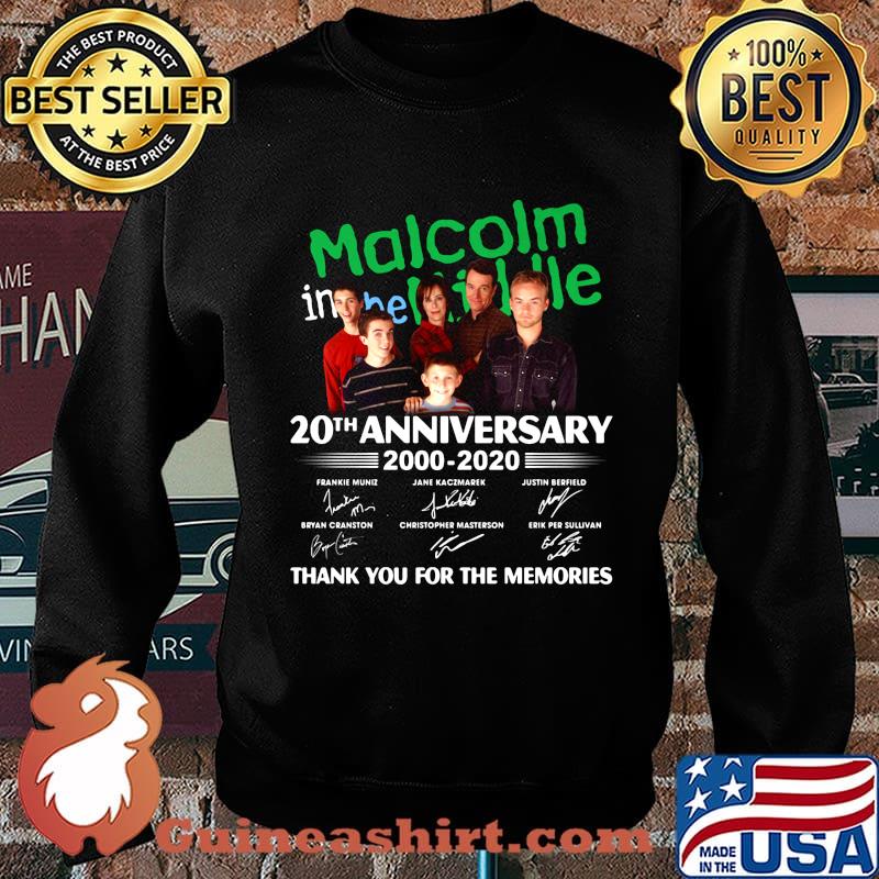Malcolm in the middle 20th anniversary 2000 2020 thank you for the memories signatures s Sweater