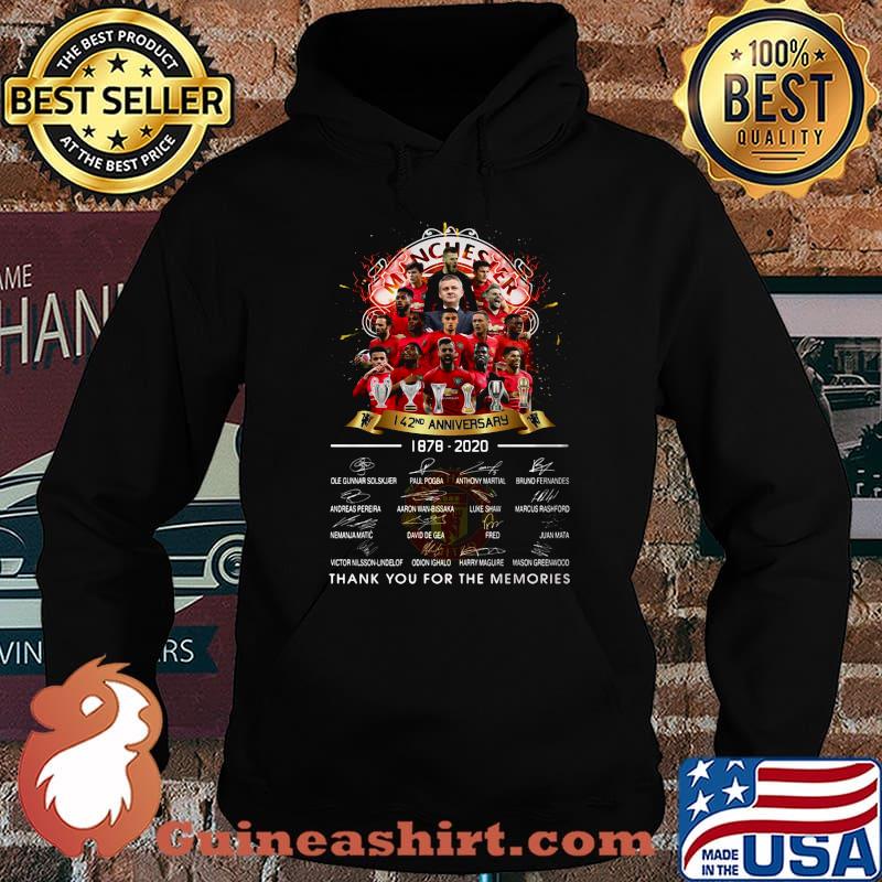 Manchester 142nd anniversary 1878-2020 thank you for the memories signature s Hoodie