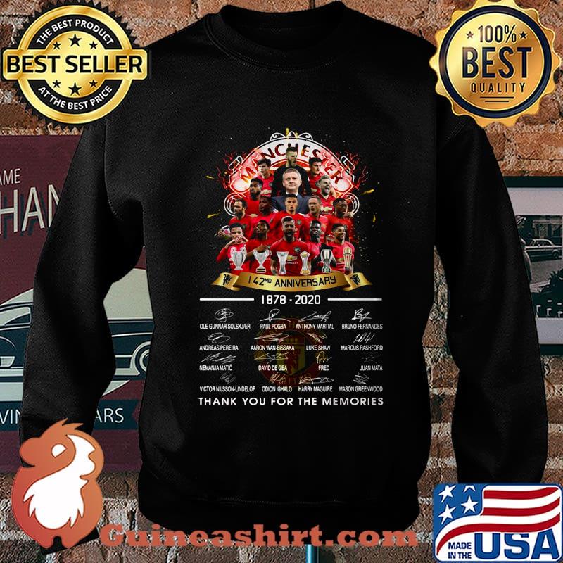 Manchester 142nd anniversary 1878-2020 thank you for the memories signature s Sweater